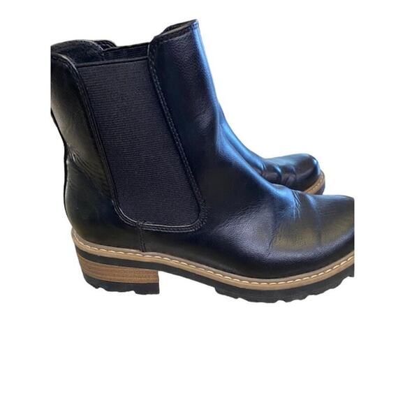 UNIVERSAL THREAD FAUX LEATHER ANKLE CHELSEA WOMENS BOOTS BLACK SZ 6 NEW - Picture 8 of 9